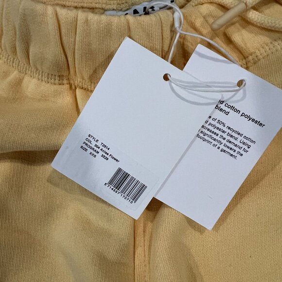 NWT Ganni Butter Yellow Anise Flower Sweatpants Size XXS - Picture 6 of 7